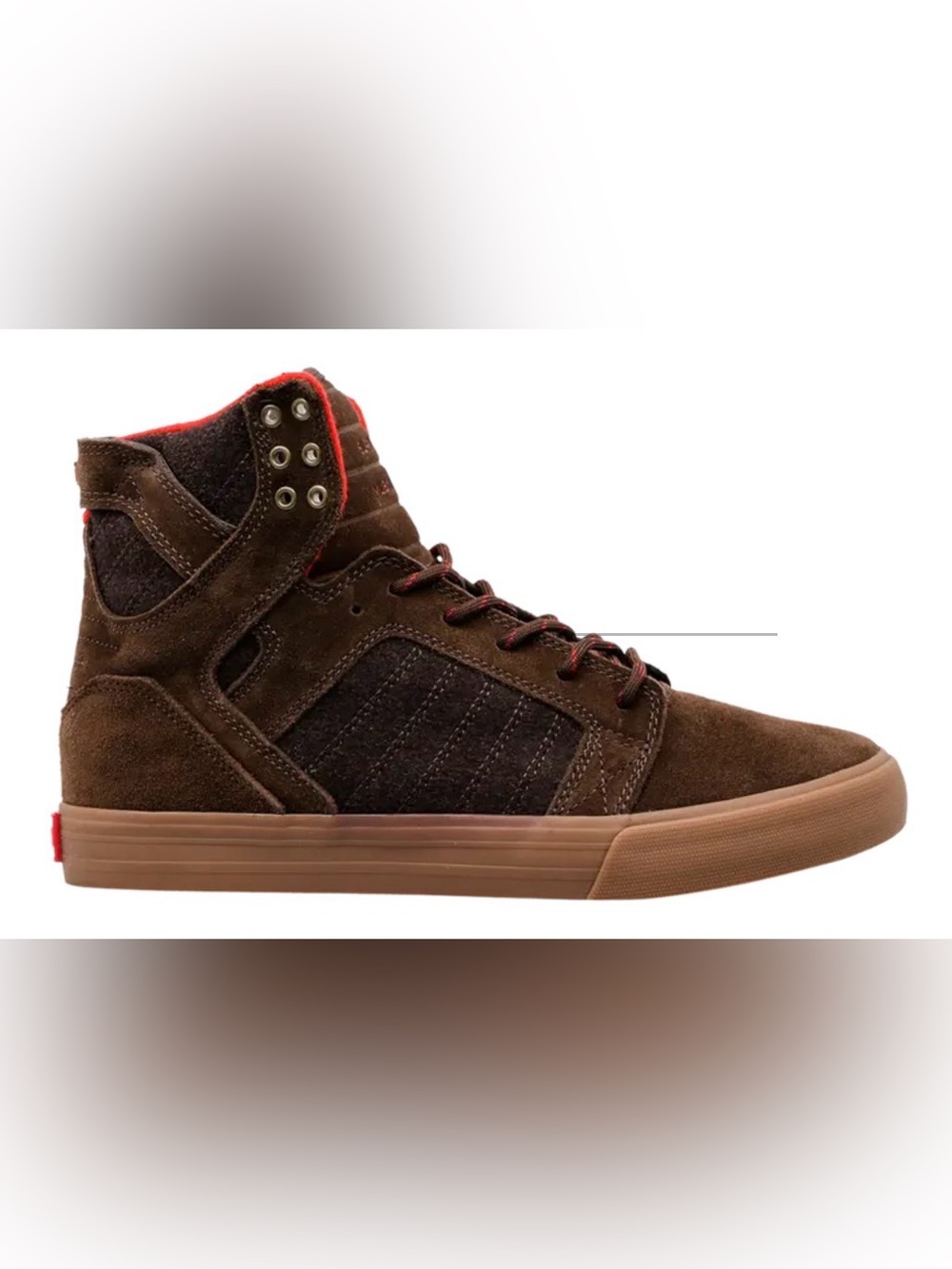 Supra Skytop Brown Gum Suede High Top Sneakers Chad Muska Skate Streetwear 10.5